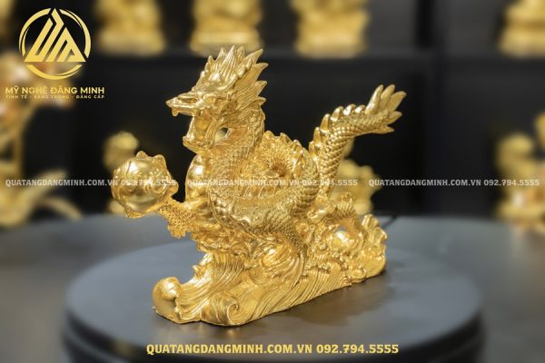 Tượng rồng phong thủy dát vàng 24k