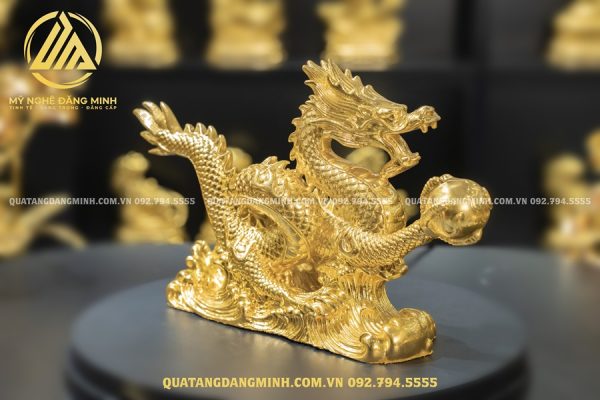Tượng rồng phong thủy dát vàng 24k