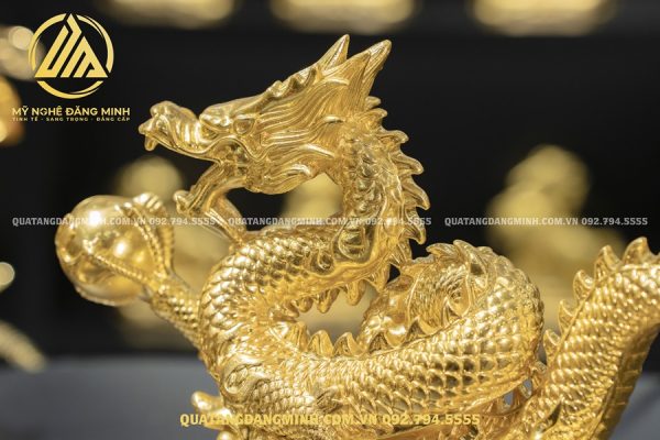 Tượng rồng phong thủy dát vàng 24k