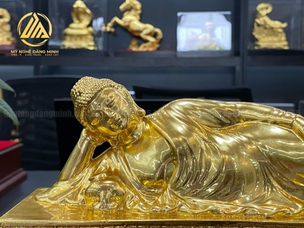 Tượng Phật Nằm Dát Vàng 24K
